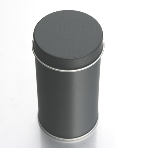 Rundose klein, schwarz-matt mit Innendeckel, Format Ø46x87mm- Art.9045