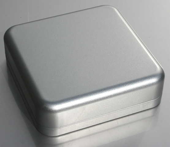 Quadratische Stülpdeckeldose 120x120x35mm (Silbermatt Edition) - Art.9017